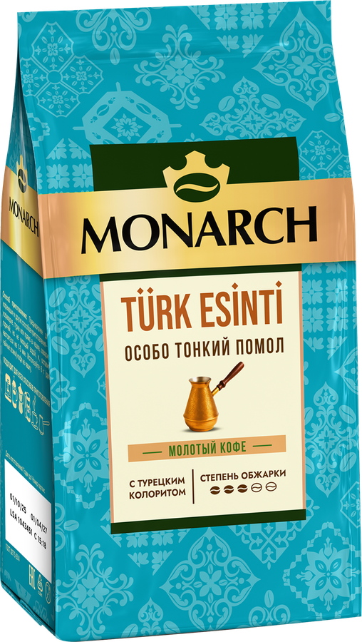 Кофе молотый MONARCH TÜRK ESİNTİ натуральный жареный, 90г, предпросмотр