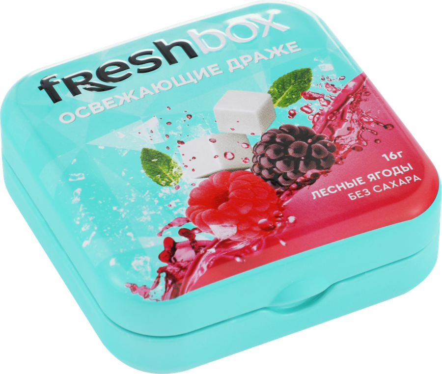 Драже FRESHBOX освежающие с витамином С и вкусом лесных ягод, без сахара, 16г, предпросмотр