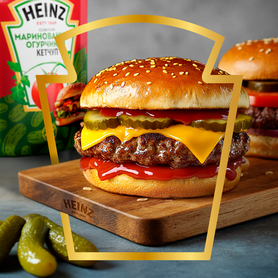 Кетчуп томатный HEINZ со вкусом маринованных огурчиков, 320г, превью