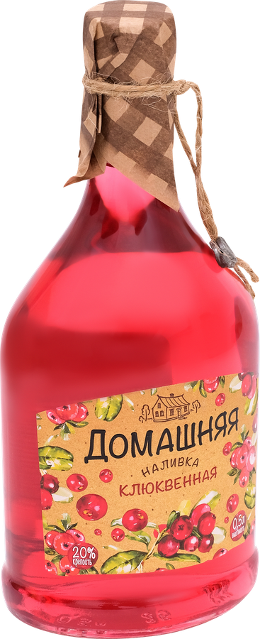 Настойка ПИТЕЙНЫЙ ДОМ Домашняя Клюква 40%, горькая, 0.5л, предпросмотр