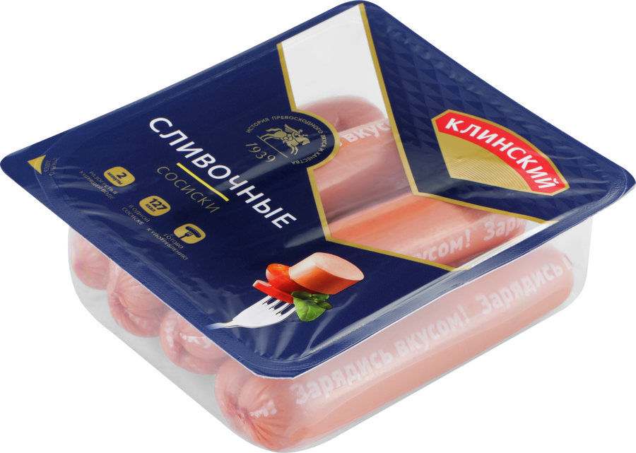 Сосиски КЛИНСКИЙ Сливочные, 410г, превью
