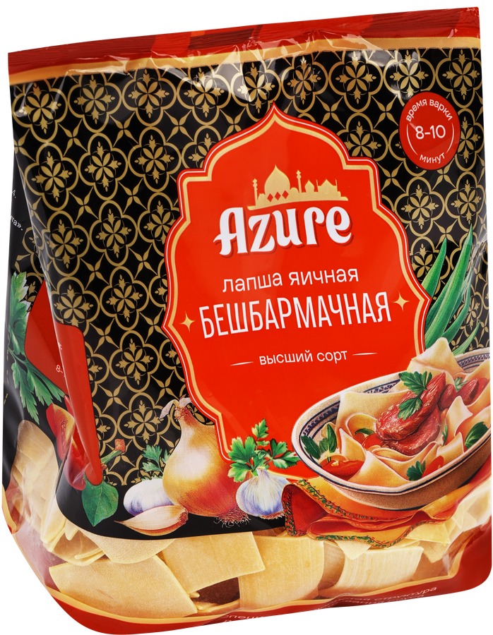Лапша яичная AZURE Бешбармачная, 250г, предпросмотр