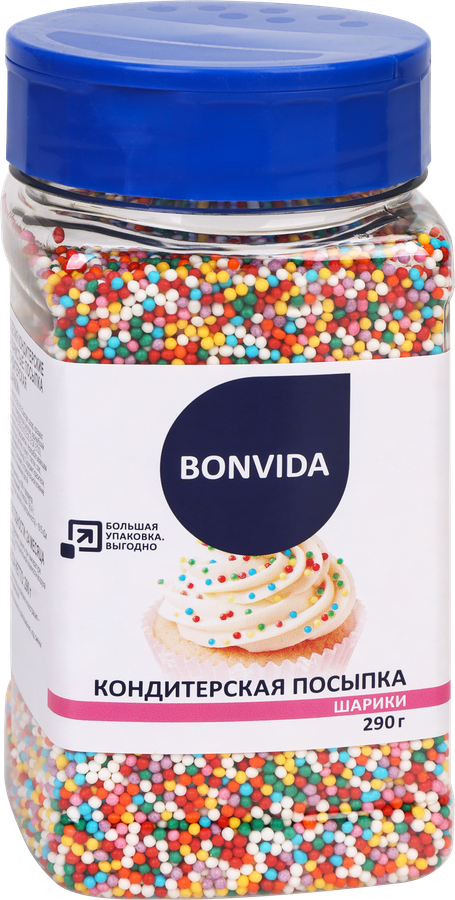 Посыпка кондитерская BONVIDA Шарики, 290г, превью