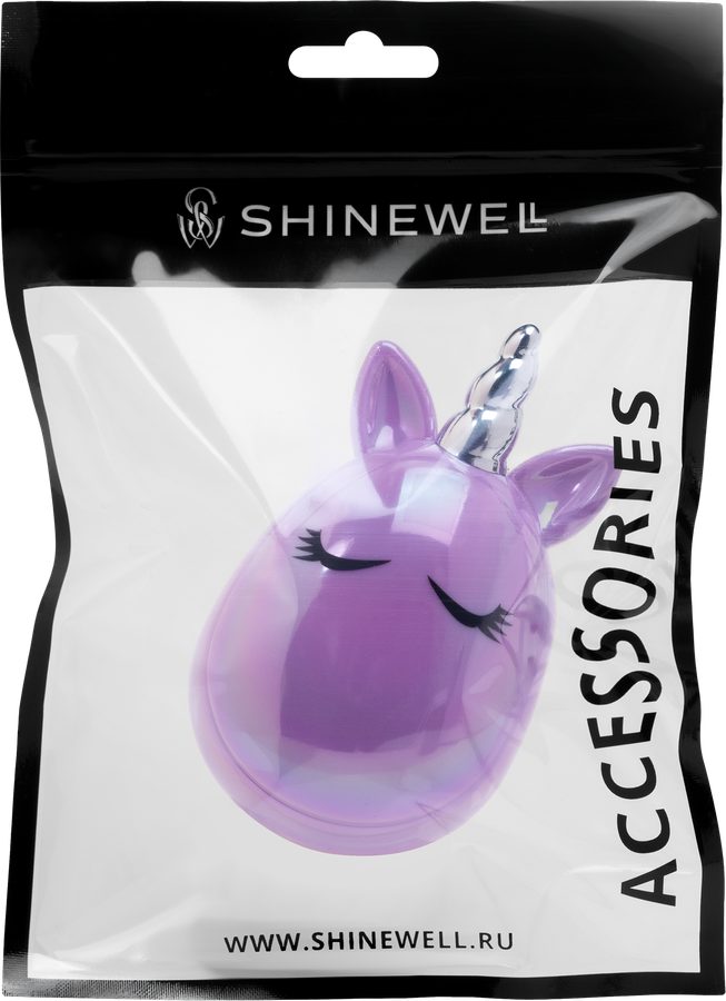 Расческа-щетка для детей SHINEWELL Единорог, сиреневая, предпросмотр