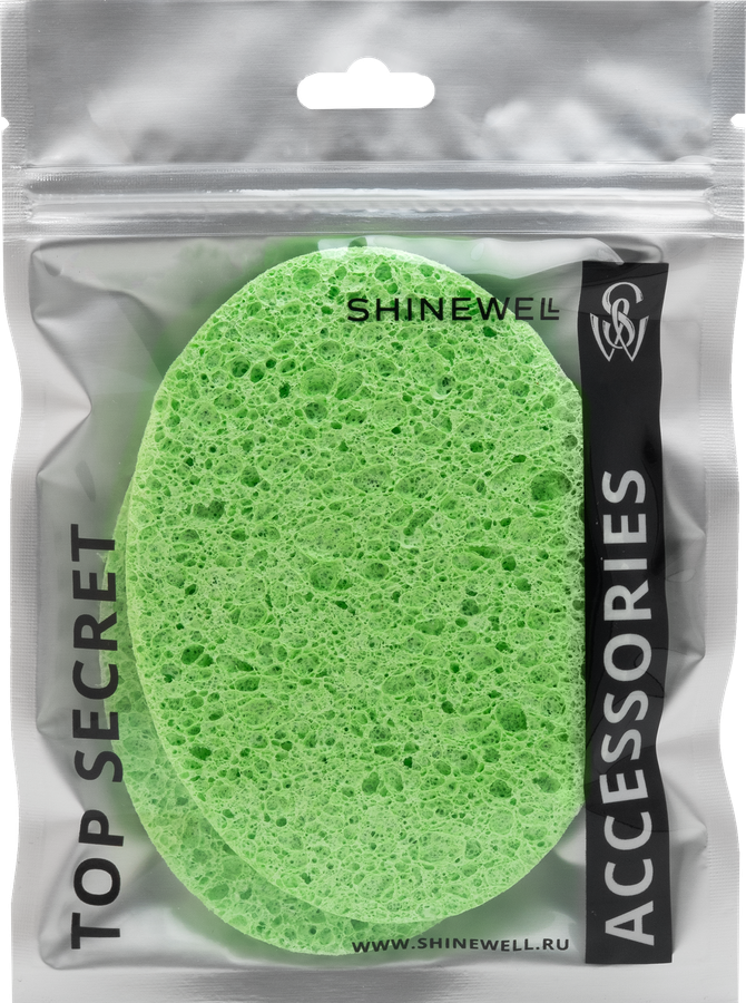 Спонж для умывания SHINEWELL овальный, 2шт, превью