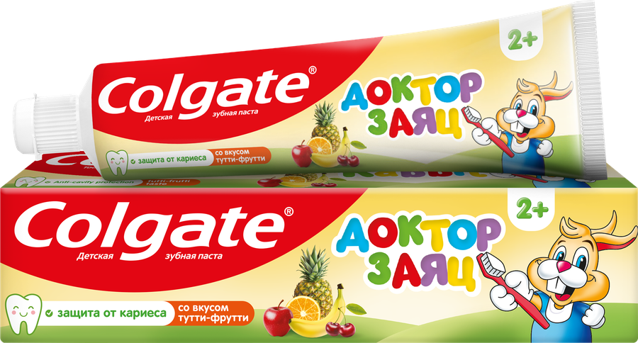 Зубная паста COLGATE Доктор Заяц со вкусом тутти-фрутти, 50мл, превью