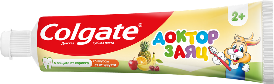 Зубная паста COLGATE Доктор Заяц со вкусом тутти-фрутти, 50мл, превью