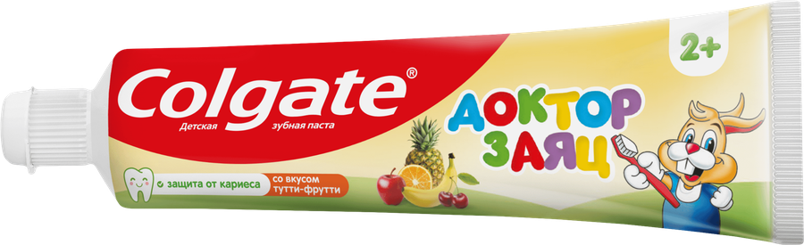 Зубная паста COLGATE Доктор Заяц со вкусом тутти-фрутти, 50мл, предпросмотр