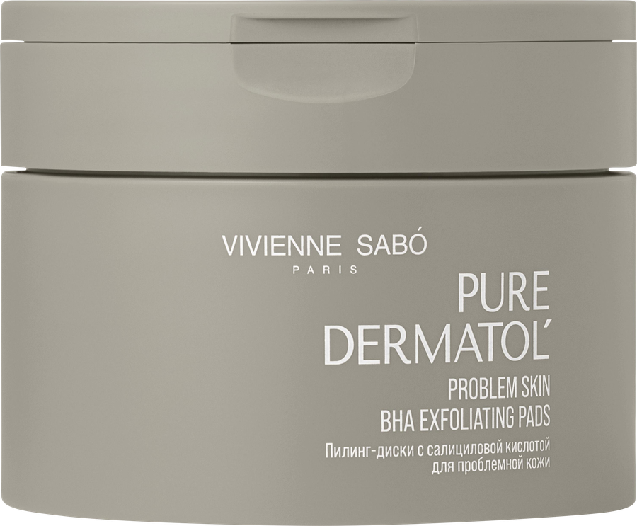 Пилинг-диски VIVIENNE SABO Pure Dermatol c салициловой кислотой, для проблемной кожи, 30шт, предпросмотр
