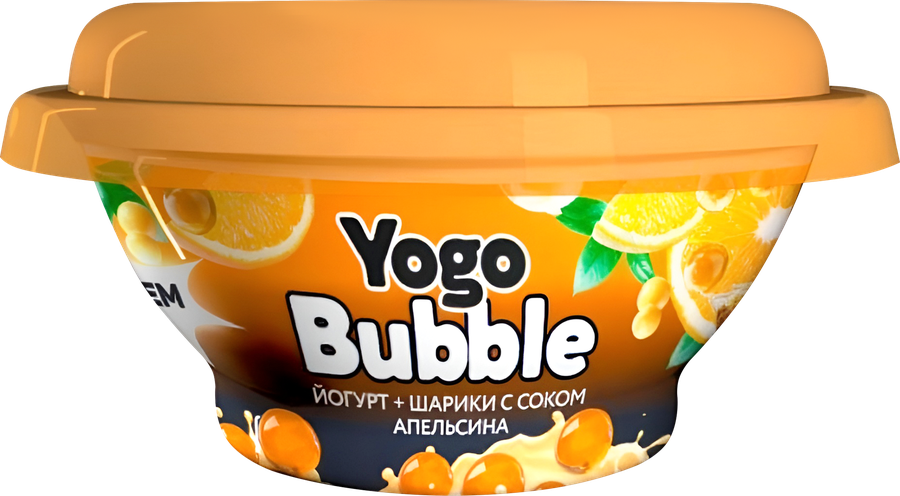 Йогурт МОЛОЧНЫЙ МИР Yogo Bubble со вкусом Колы и апельсиновыми шариками 1,5%, без змж, 120г, превью