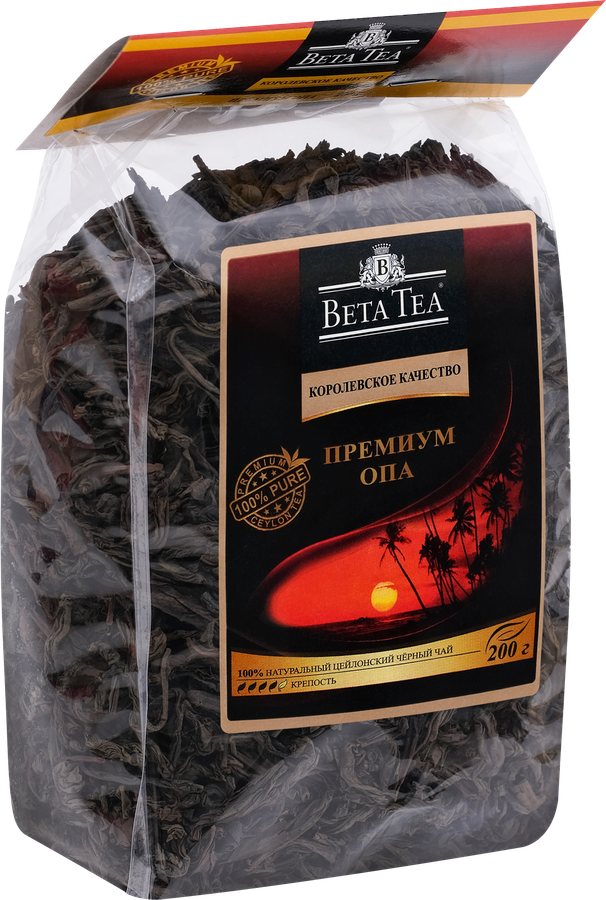 Чай черный БЕТА ЧАЙ Цейлонский Премиум крупнолистовой, 200г, превью