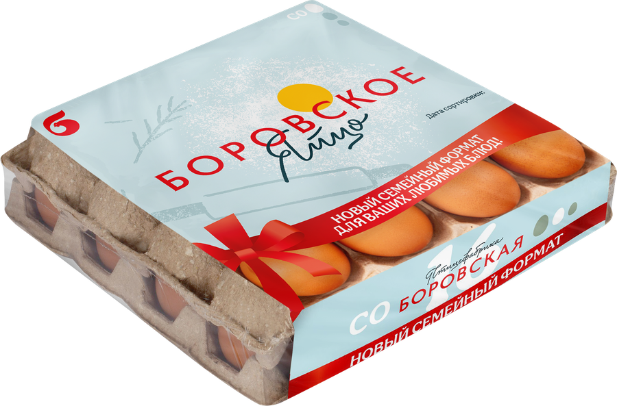 Яйцо куриное БОРОВСКОЕ СО, 16шт, предпросмотр