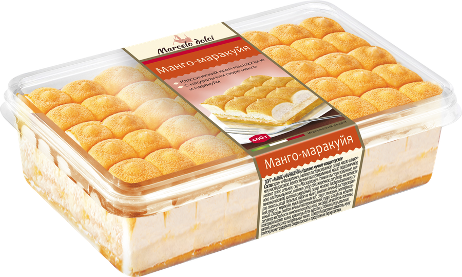 Торт MARCELO DOLCE манго-маракуйя, 400г, превью