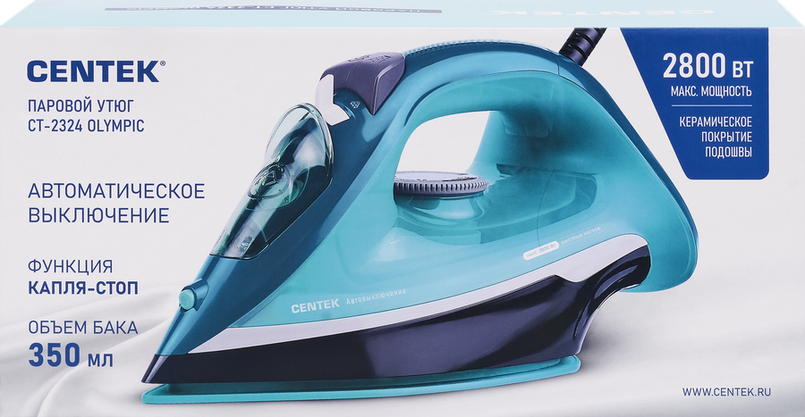 Утюг паровой CENTEK автовыключение, Арт. CT-2324 Olympic, предпросмотр