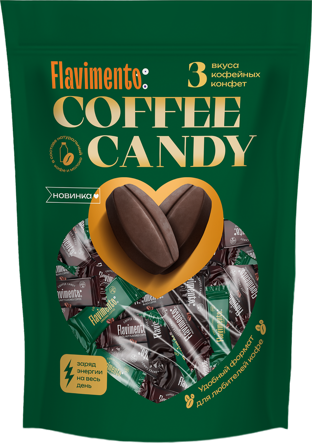 Конфеты FLAVIMENTO Coffee Candy Mix с натуральным кофе, микс вкусов, 500г, предпросмотр