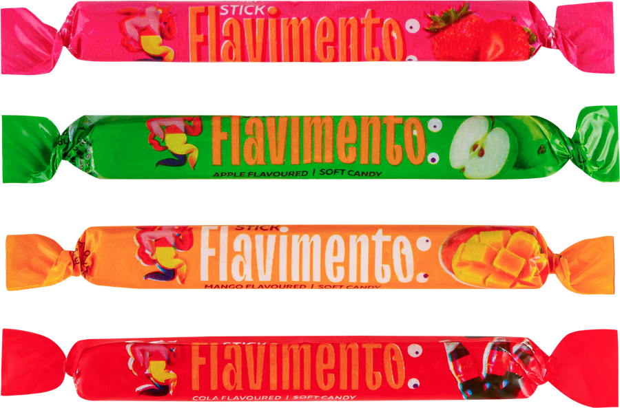 Конфеты FLAVIMENTO Stick жевательные палочки с фруктовыми вкусами, ассорти, весовые, предпросмотр