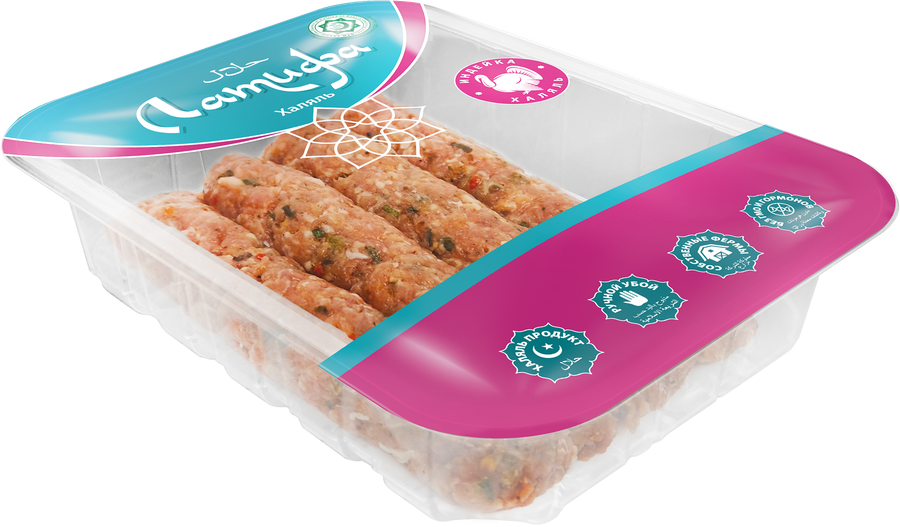 Люля-кебаб из мяса индеек ЛАТИФА Халяль, 350г, превью