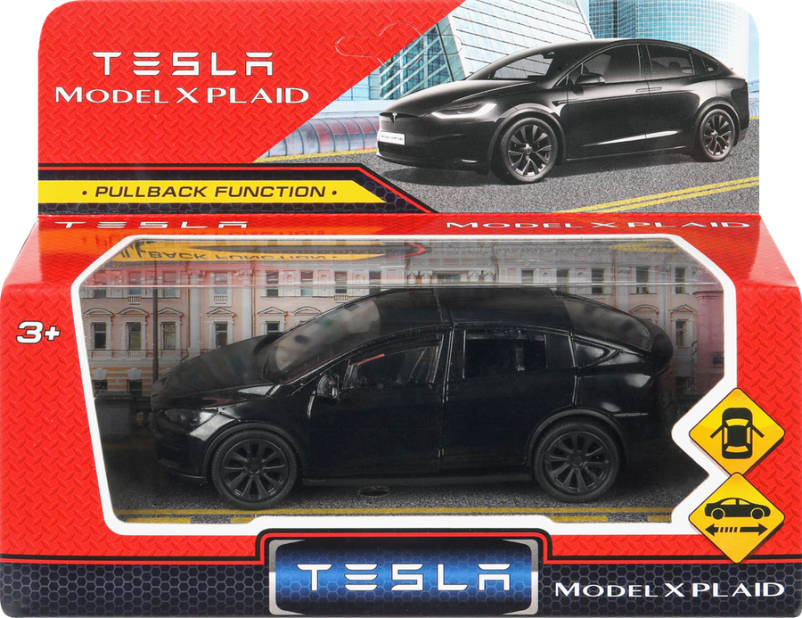 Машинка ТЕХНОПАРК Tesla Model X Plaid, металл, 12см, Арт. 404338, превью