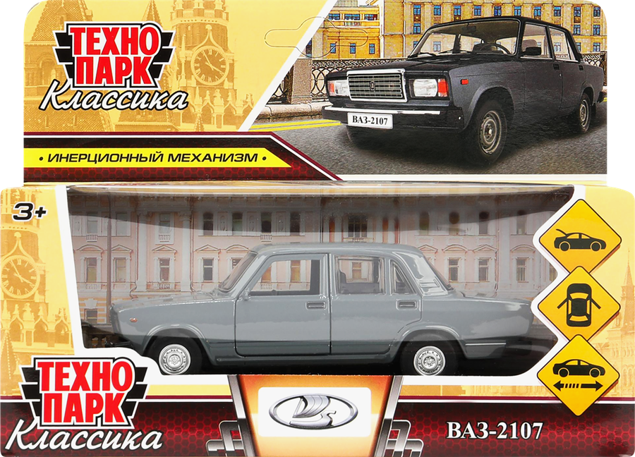 Машинка ТЕХНОПАРК ВАЗ-2107, металл, длина 12см, Арт. 387134, 372568, 372569, 412250, предпросмотр