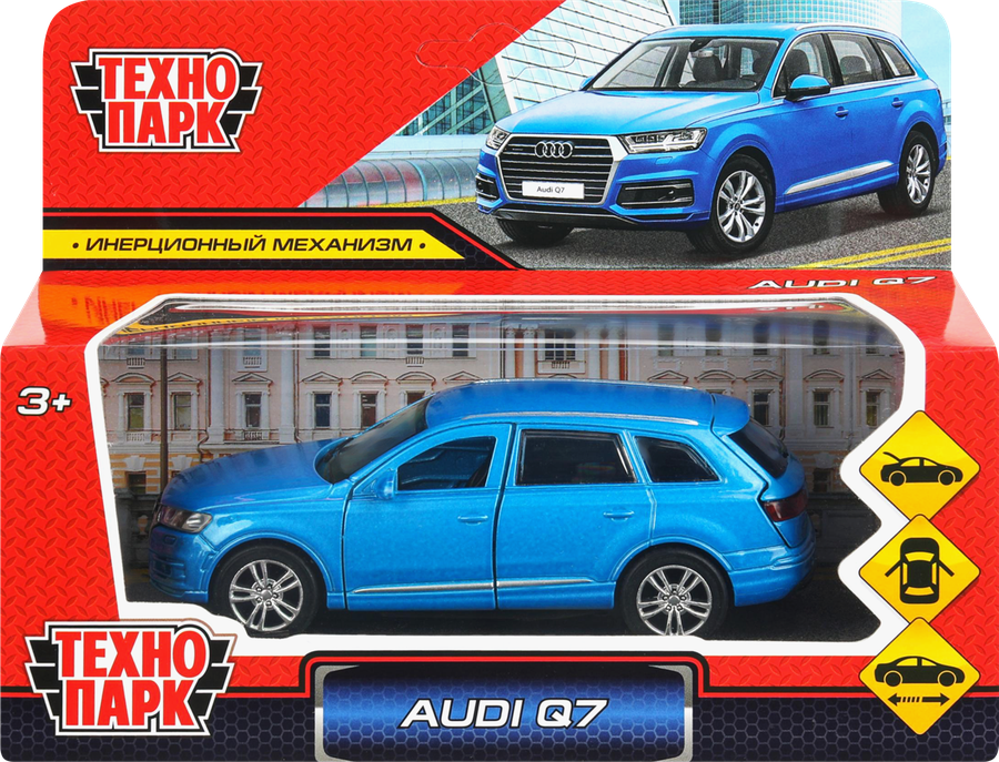 Машинка ТЕХНОПАРК Audi Q7, металл, длина 12см, Арт. 406198, 406197, предпросмотр