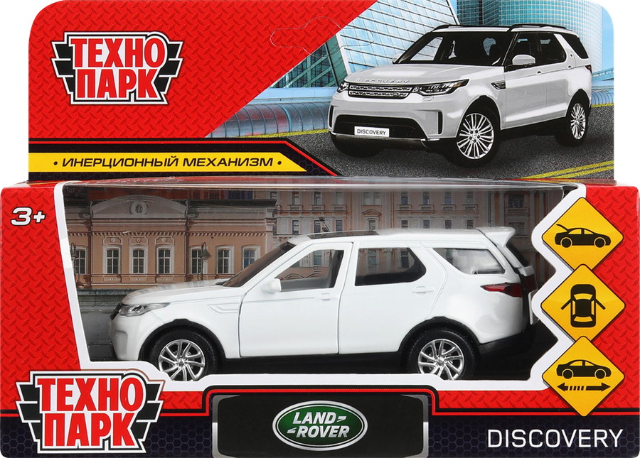 Машинка ТЕХНОПАРК Land Rover Discovery, металл, длина 12см, Арт. 395089, 405231, 401737, предпросмотр