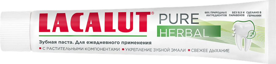 Зубная паста LACALUT Pure herbal, 75мл, предпросмотр