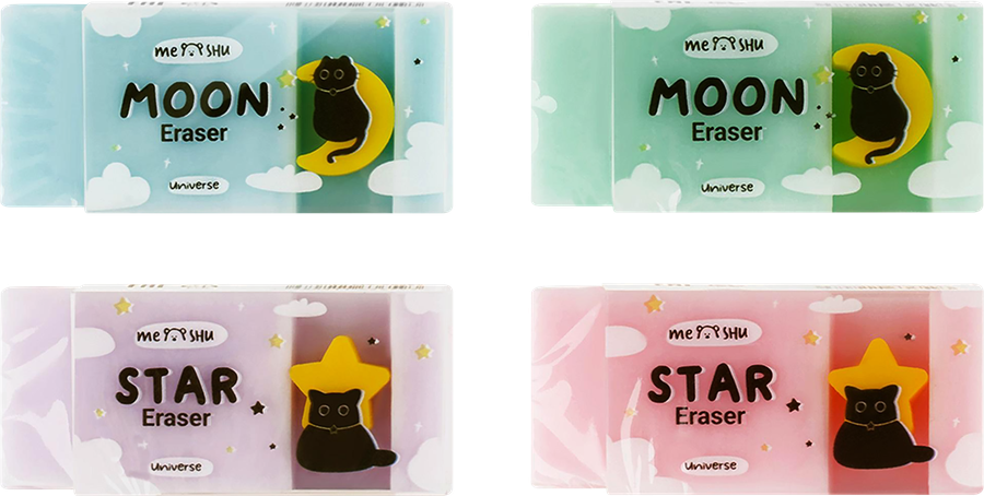 Ластик MESHU Universe, 6,1х2,6х1,4см, ПВХ, предпросмотр