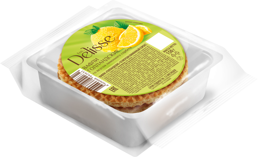 Вафли DELISSE Голландские со вкусом манговый мусс, 150г, предпросмотр