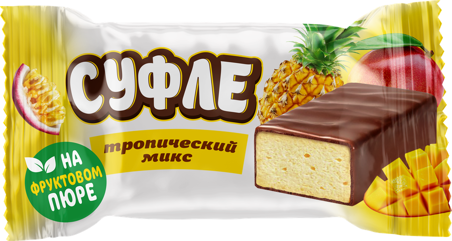 Суфле НЕВСКИЙ КОНДИТЕР Малиновое парфе и тропический микс, весовое, предпросмотр