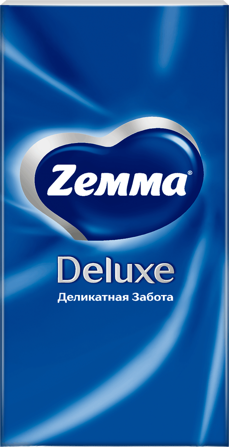 Платочки бумажные носовые ZEMMA Деликатная Забота 3 слоя, 100шт, превью