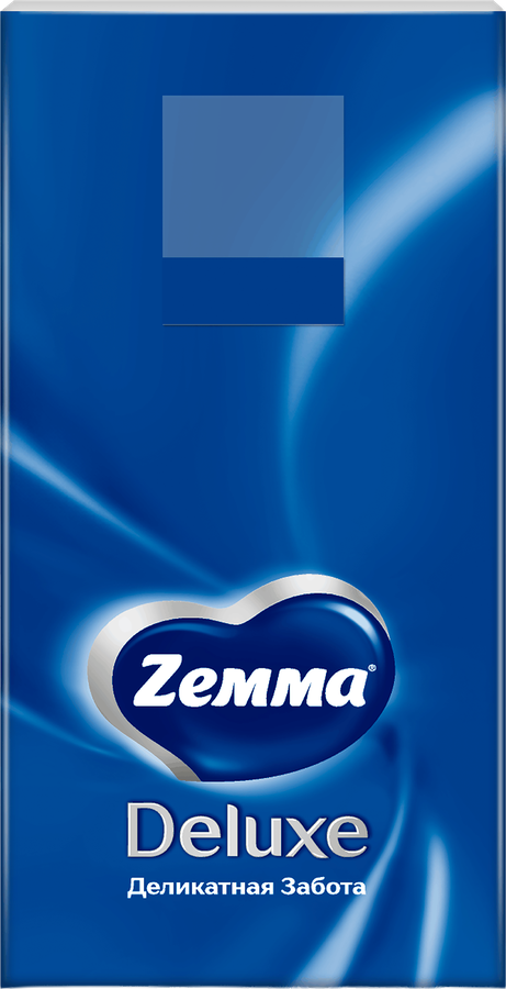 Платочки бумажные носовые ZEMMA Деликатная Забота 3 слоя, 100шт, предпросмотр