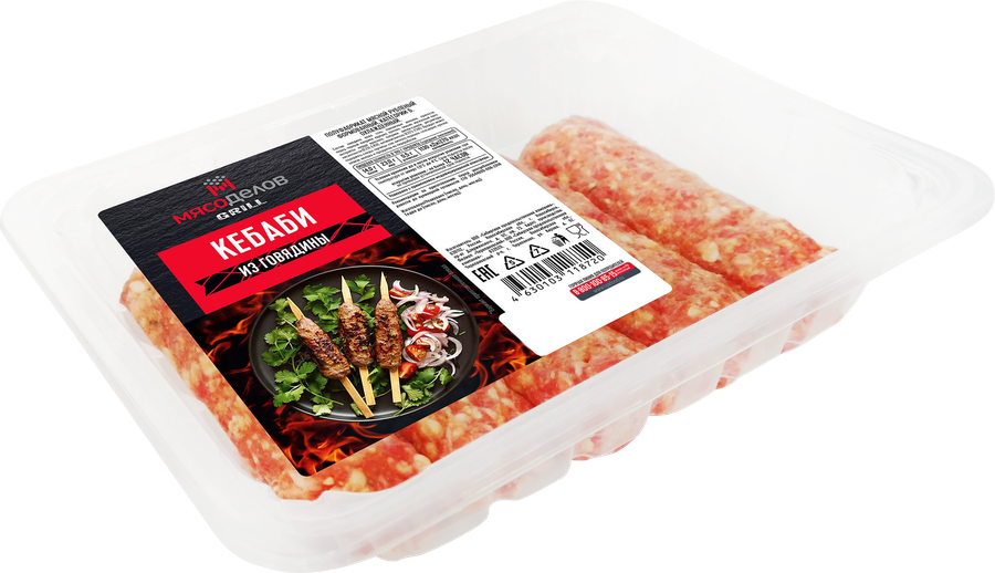 Кебаби из говядины МЯСОДЕЛОВ, 325г, предпросмотр