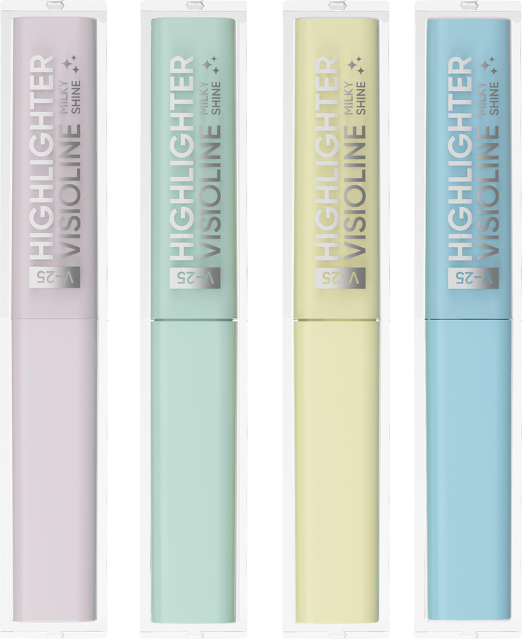 Текстмаркер ERICHKRAUSE VisioLine V-25 Сливочный блеск, с блестками, в ассортименте, превью