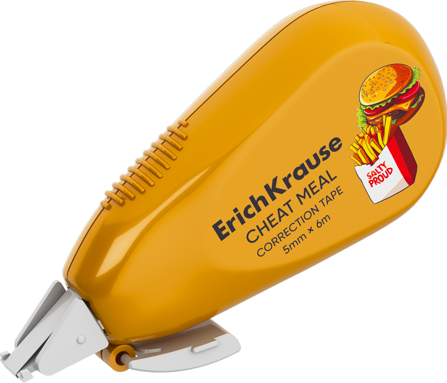 Лента корректирующая ERICHKRAUSE Легкий штрих Культ еды, с крышкой, в ассортименте, 5мм, 6м, превью