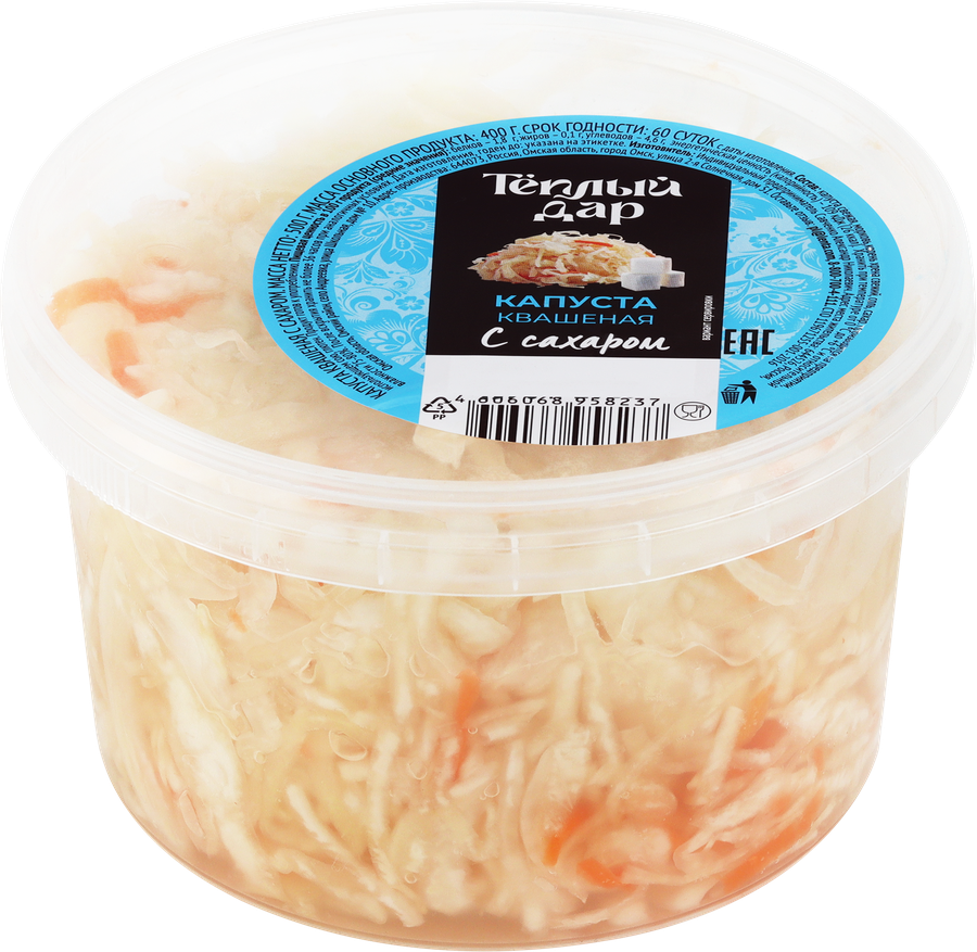 Капуста квашеная ТЕПЛЫЙ ДАР с сахаром, 500г, предпросмотр