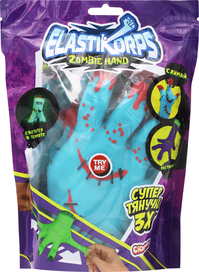 Игрушка ELASTIKORPS Zombie Hand Elasticorps тянучка-рука, в ассортименте, Арт. ZOMB-Л, превью