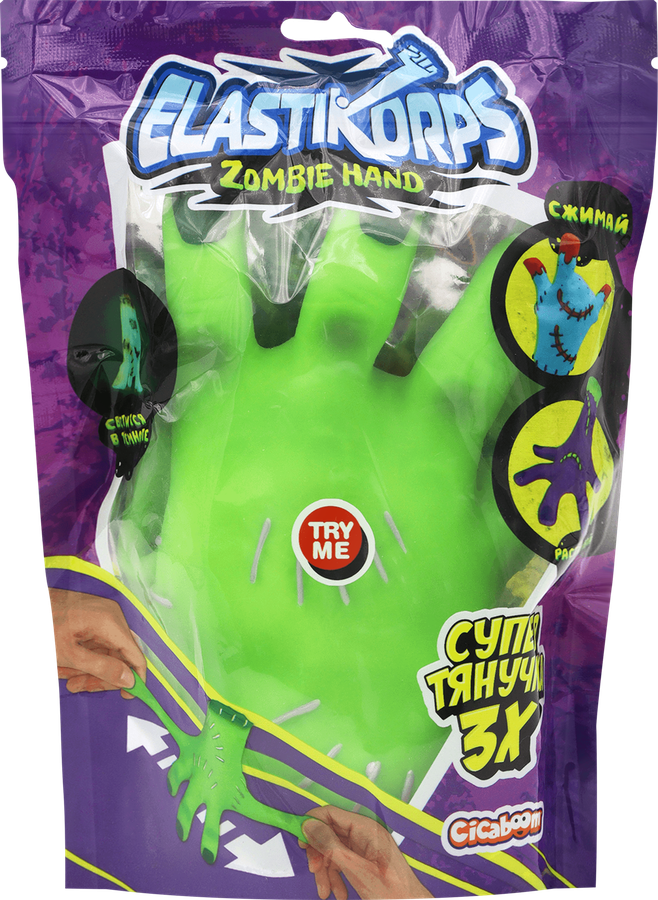 Игрушка ELASTIKORPS Zombie Hand Elasticorps тянучка-рука, в ассортименте, Арт. ZOMB-Л, превью