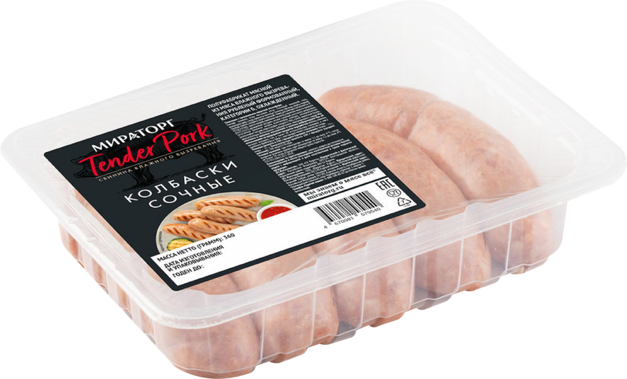 Колбаски МИРАТОРГ Сочные, 360г, превью