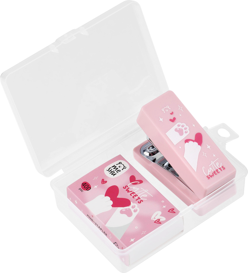 Мини-степлер MESHU Cute sweets, №24/6, скобы, предпросмотр