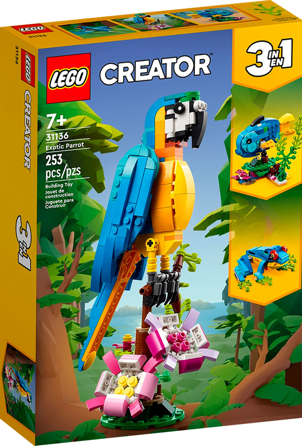 Конструктор LEGO Creator 3в1 Экзотический попугай, 253 детали, Арт. 31136, предпросмотр