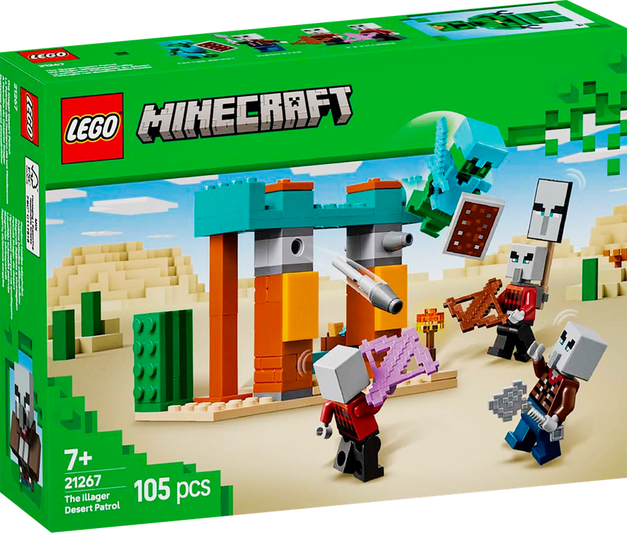 Конструктор LEGO Minecraft Пустынный патруль Илладжеров 105 деталей, Арт. 21267, предпросмотр