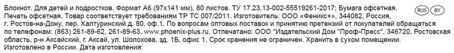 Блокнот ФЕНИКС+ Девчонка в шапке, А6, 80 листов, 60 г/м2, в клетку, на гребне, Арт. 74036, предпросмотр