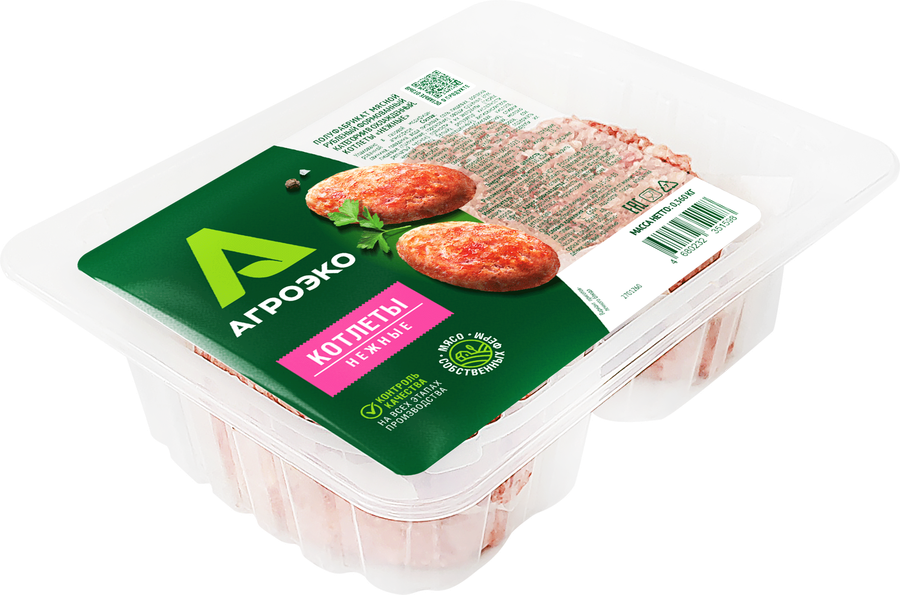 Котлеты АГРОЭКО Нежные, 360г, превью
