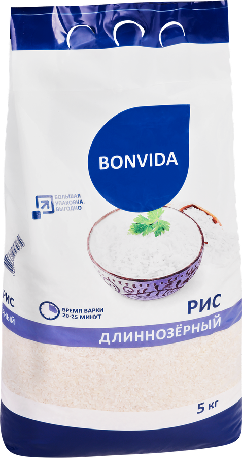 Рис длиннозерный BONVIDA, 5кг, предпросмотр