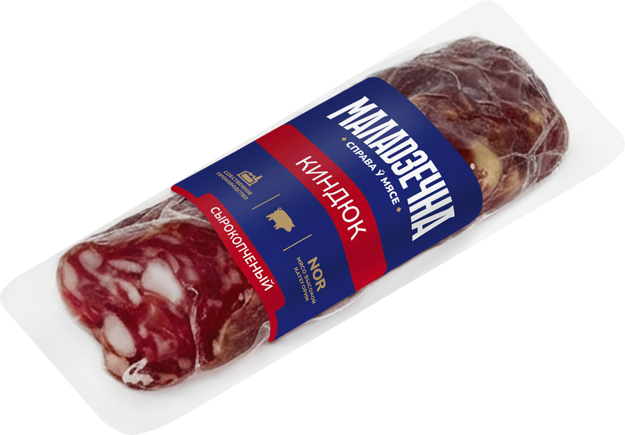 Колбаса сырокопченая МАЛАДЗЕЧНА Киндюк мясная, высший сорт, весовая, предпросмотр