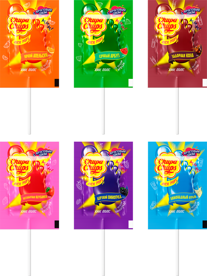 Карамель CHUPA CHUPS Kick Pops, 9г, превью
