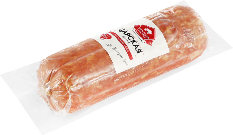Ветчина БЕЛАРУСКIЯ РЭЦЭПТЫ Царская, весовая, предпросмотр