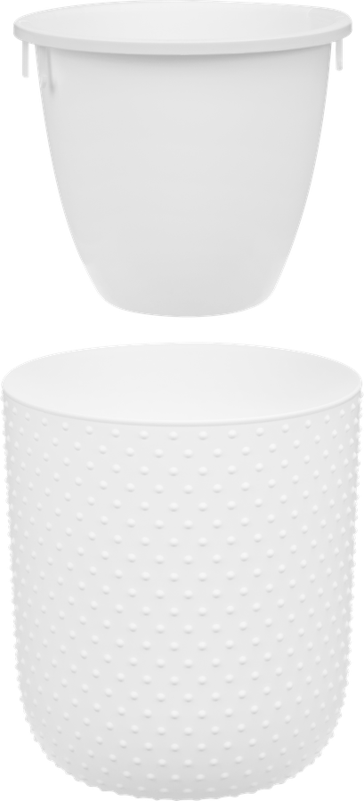 Кашпо IDEA Бабл 4л d=23,5см, белый, Арт. М 3253, превью