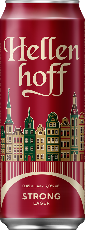 Пиво светлое HELLENHOFF EXC Strong Lager пастеризованное 7%, 0.45л, превью