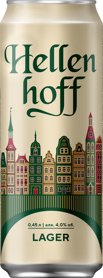 Пиво светлое HELLENHOFF EXC Lager пастеризованное 4%, 0.45л, превью